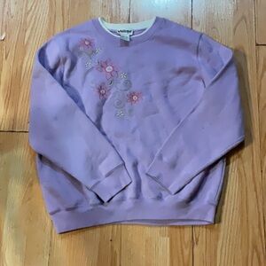 Purple Embroidered Women's Sweatshirt